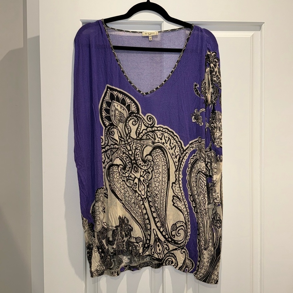 Purple paisley ETRO tunic - size 44 European